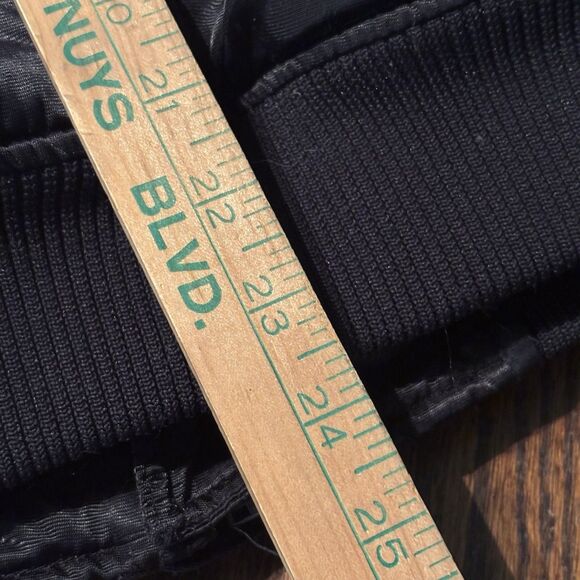 Southpole Women's M VTG Y2K Hooded Puffer Bomber Jacket Fur Trim Black Hip Hop - Picture 15 of 16